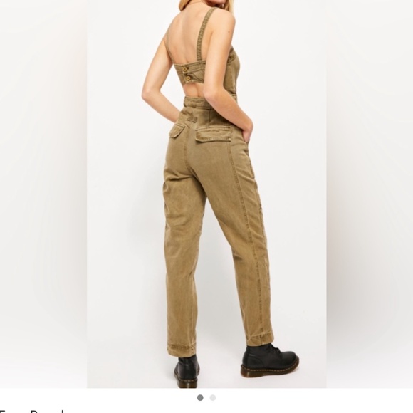 Free People Pants - Bibs Free People green,Large.New